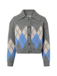 Marc O'Polo Denim kurtka z dzianiny z zawartością alpaki Kobiety szary, L. Szare kurtki damskie Marc O'Polo DENIM, l, bez wzorów, z denimu, bez kaptura. Za 479.95 zł.