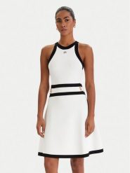 KARL LAGERFELD Sukienka dzianinowa B1W13004 Biały Regular Fit. Białe sukienki damskie KARL LAGERFELD, bez wzorów, z dzianiny, bez ramiączek. Za 1,099.00 zł.