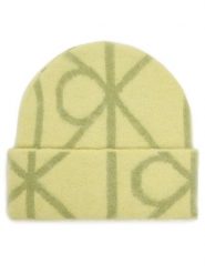 Calvin Klein Czapka Emblem Aop Brushed LV04D8071G Zielony. Zielone czapki damskie Calvin Klein, na zimę, bez wzorów, z nylonu. Za 299.99 zł.