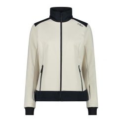Damska kurtka narciarska z kapturem CMP. Białe kurtki sportowe damskie CMP, na zimę, xs, bez wzorów, z softshellu, z kapturem. Za 439.99 zł.