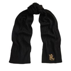 Szalik LAUREN RALPH LAUREN. Czarne szaliki damskie Lauren Ralph Lauren, bez wzorów. Za 419.99 zł.
