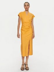 Marella Sukienka letnia Recoaro 2413221242 Pomarańczowy Regular Fit. Brązowe sukienki damskie Marella, bez wzorów, z bawełny, bez ramiączek. Za 429.99 zł.