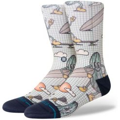 Skarpety Stance Feeling Pickled cream. Brązowe skarpetki damskie Stance, bez wzorów. Za 114.17 zł.