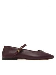 Tommy Hilfiger Baleriny SmooMaryjane FW0FW09152 Bordowy. Czerwone balerinki damskie Tommy Hilfiger, bez wzorów, ze skóry. Za 479.99 zł.