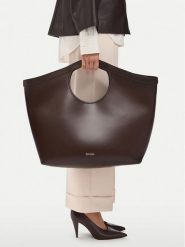 GINO ROSSI Torebka C-ISSOTA-LOA9472 Brązowy. Brązowe shopper bag Gino Rossi, bez wzorów, ze skóry, bez dodatków. Za 299.99 zł.