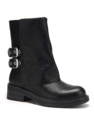 C'M Botki w kolorze czarnym rozmiar: 36. Czarne botki damskie C'M, bez obcasa, bez zapięcia. Za 158.47 zł.