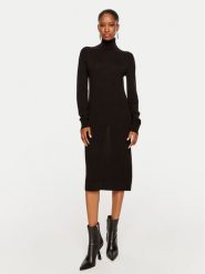 Calvin Klein Sukienka dzianinowa K20K207485 Czarny Regular Fit. Czarne sukienki damskie Calvin Klein, bez wzorów, z dzianiny, bez ramiączek. Za 249.99 zł.