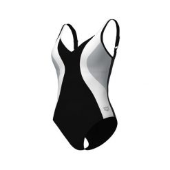 Strój kąpielowy damski treningowy basenowy modelujący plażowy Arena Roberta. Czarne stroje jednoczęściowe Arena, bez wzorów. Za 279.99 zł.