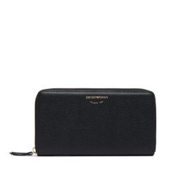 Portfel Emporio Armani. Czarne portfele damskie Emporio Armani, bez wzorów. Za 1,039.00 zł.