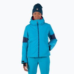 Kurtka narciarska damska Rossignol Wispile Puffy. Niebieskie kurtki sportowe damskie Rossignol, na zimę, l, bez wzorów, z materiału, bez kaptura. Za 1,299.00 zł.