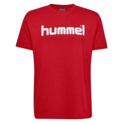 Koszulka Hummel enfant Cotton Logo. Czerwone bluzki damskie Hummel, m, bez wzorów, młodzieżowe, bez kołnierzyka, bez ramiączek. Za 69.90 zł.