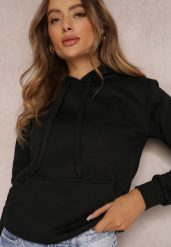 Czarna Bluza z Kapturem Corbetes. Czarne bluzy damskie Renee, l, bez wzorów, z dresówki, z kapturem. Za 44.99 zł.