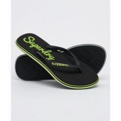 Klapki damskie Superdry Neon Rainbow Sleek japonki. Czarne klapki damskie Superdry, bez wzorów, bez obcasa, bez zapięcia. Za 71.00 zł.