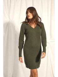 Just Cashmere Kaszmirowa sukienka w kolorze khaki rozmiar: L. Brązowe sukienki damskie Just Cashmere, bez wzorów, z kaszmiru, bez ramiączek. Za 426.99 zł.