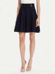 Guess Spódnica mini W5YD65 Z0130 Granatowy Regular Fit. Niebieskie spódnice damskie Guess, s, z aplikacjami, z wiskozy, mini. Za 389.99 zł.
