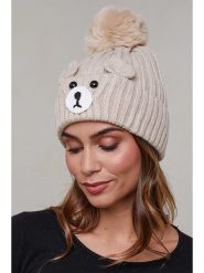 Soft Cashmere Czapka w kolorze beżowym rozmiar: onesize. Brązowe czapki damskie Soft Cashmere, bez wzorów, z kaszmiru. Za 131.43 zł.