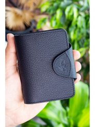 MORI Skórzane etui w kolorze czarnym na karty - 8 x 11 x 2 cm rozmiar: onesize. Czarne portfele damskie MORI, bez wzorów, z materiału. Za 86.99 zł.