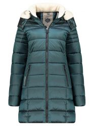 Geographical Norway Płaszcz pikowany "Carenne" w kolorze morskim rozmiar: XL. Niebieskie płaszcze damskie Geographical Norway, xl, bez wzorów, bez kaptura. Za 192.33 zł.