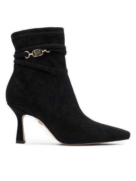 Nine West Botki LUBENA ZL23003CC Czarny. Czarne botki damskie Nine West, z syntetyku, bez obcasa, na szpilce, bez zapięcia. Za 279.99 zł.