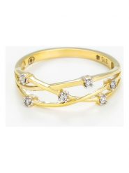DIAMANTA Złoty pierścionek "Jolie Constellation" z diamentami rozmiar: 60. Żółte pierścionki damskie DIAMANTA, z diamentem, złote. Za 1,522.99 zł.