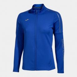 Bluza do biegania damska Joma R-City Full Zip. Niebieskie bluzy damskie Joma, s, bez wzorów, z elastanu, bez kaptura. Za 149.99 zł.
