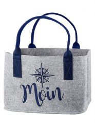 GILDE Torba w kolorze szaro-granatowym na zakupy - 40 x 26 x 26 cm rozmiar: onesize. Niebieskie shopper bag GILDE, bez wzorów, z materiału, bez dodatków. Za 88.02 zł.