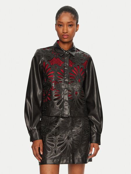 Vero Moda Koszula Rocky 10330114 Czarny Loose Fit. Czarne koszule damskie Vero Moda, l, bez wzorów, ze skóry, bez kołnierzyka, bez ramiączek. Za 159.99 zł.