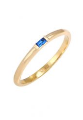 Elli PREMIUM Damy Prostokątna równina z syntetycznym szafirem w 925 r. pozłacanym srebrem próby 925 Sterling Silver. Pierścionki 1 ct Damski. Szare pierścionki damskie Elli PREMIUM, z szafirem, pozłacane. Za 177.64 zł.