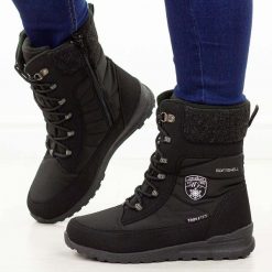 Czarne zimowe śniegowce damskie z membraną American Club Softshell Sn23/25. Czarne śniegowce damskie American CLUB, z jeansu. Za 259.00 zł.