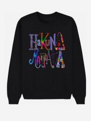 WOOOP Bluza "Hakuna Matata" w kolorze czarnym rozmiar: M. Czarne bluzy damskie Wooop, m, bez wzorów, z bawełny, bez kaptura. Za 74.63 zł.