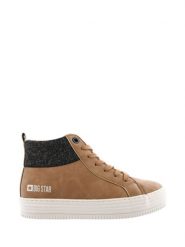 BIG STAR Sneakersy w kolorze jasnobrązowym rozmiar: 37. Brązowe obuwie sportowe damskie Big Star, z materiału, za kostkę, bez zapięcia. Za 65.85 zł.