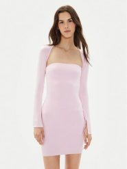Gina Tricot Sukienka codzienna 23511 Różowy Slim Fit. Czerwone sukienki damskie Gina Tricot, bez wzorów, z wiskozy, bez ramiączek. Za 49.99 zł.