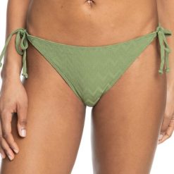 Dół od stroju kąpielowego ROXY Current Coolness. Zielone bikini Roxy, bez wzorów. Za 79.99 zł.