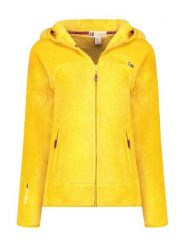 ANAPURNA Kurtka polarowa "Uternel" w kolorze żółtym rozmiar: XL. Żółte kurtki damskie ANAPURNA, xl, z aplikacjami, z polaru, bez kaptura. Za 82.99 zł.