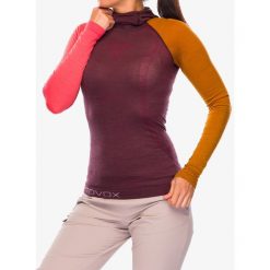 Bluza termoaktywna damska Ortovox 120 Competition Light Hoody. Czerwone bluzy damskie ORTOVOX, na zimę, bez wzorów, bez kaptura. Za 403.99 zł.