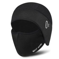 Czapka zimowa balaclava polarowa termiczna wiatroszczelna. Czarne czapki damskie WEST BIKING, na jesień, bez wzorów, z materiału. Za 71.60 zł.