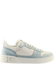 Högl Skórzane sneakersy w kolorze biało-błękitnym rozmiar: 37. Białe obuwie sportowe damskie Högl, bez zapięcia. Za 375.96 zł.