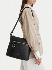 Lasocki Torebka CEO-LSK-X-006-09 Czarny. Czarne listonoszki damskie Lasocki, bez wzorów, z materiału, bez dodatków. Za 149.99 zł.