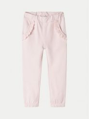 NAME IT Spodnie dresowe Luva 13232137 Różowy Regular Fit. Czerwone spodnie dresowe dziewczęce Name it, bez wzorów, z bawełny. Za 49.99 zł.