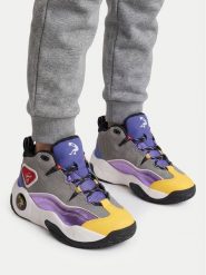 SHAQ Sneakersy EO-H.O.F AQ95027Y-ZZ Szary. Szare buty sportowe chłopięce Shaq, ze skóry, bez zapięcia. Za 249.99 zł.