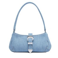 Torebka Tommy Jeans. Niebieskie torebki klasyczne damskie Tommy Jeans, z denimu, bez dodatków. Za 489.99 zł.