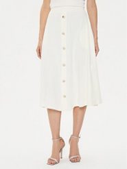 Rinascimento Spódnica midi CFC0118363003 Écru Regular Fit. Spódnice damskie Rinascimento, l, bez wzorów, z syntetyku, midi. Za 259.99 zł.