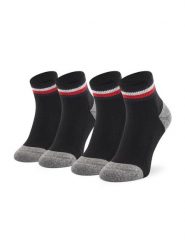 Tommy Hilfiger Skarpety długie 100001501 Czarny. Czarne skarpetki chłopięce Tommy Hilfiger, bez wzorów, z materiału. Za 39.99 zł.