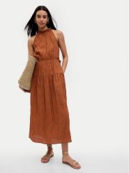 Gap Sukienka letnia 549270-00 Brązowy Regular Fit. Brązowe sukienki damskie GAP, bez wzorów, z syntetyku, bez ramiączek. Za 419.99 zł.