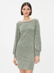 Vero Moda Sukienka dzianinowa 10293851 Zielony Regular Fit. Zielone sukienki damskie Vero Moda, bez wzorów, z dzianiny, bez ramiączek. Za 79.99 zł.