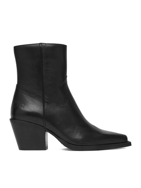 G-STAR Botki EO-ONUR-25FW39 Czarny. Czarne botki damskie G-Star, retro, bez obcasa, na słupku, bez zapięcia. Za 479.99 zł.