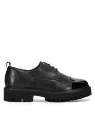 Badura Oxfordy JIAO-V1767-23 Czarny. Czarne półbuty damskie Badura, bez wzorów, ze skóry, bez obcasa, bez zapięcia. Za 399.99 zł.