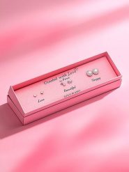 Created with Love 3-częściowy zestaw kolczyków-wkrętek "Glow" z cyrkoniami rozmiar: onesize. Szare kolczyki damskie Created with Love, z cyrkonią, srebrne. Za 56.99 zł.