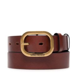 Pasek Damski GINO ROSSI. Brązowe paski damskie Gino Rossi, bez wzorów. Za 99.99 zł.