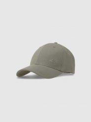 4F Czapka z daszkiem strapback uniseks - khaki S/M. Brązowe czapki z daszkiem damskie 4F, na lato, bez wzorów, z bawełny. W wyprzedaży za 29.99 zł.